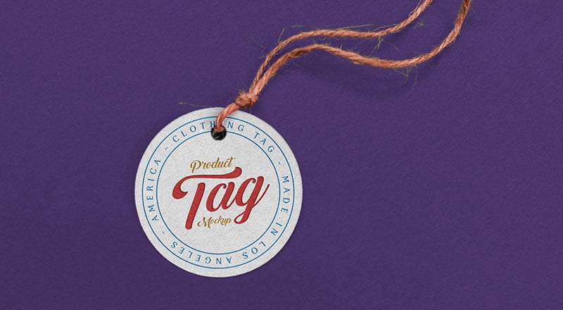 Download Free Round Product Tag Mockup PSD | Designbolts