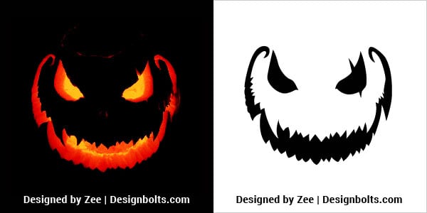10 Scary Halloween Pumpkin Carving Stencils, Ideas & Patterns 2019 (1)