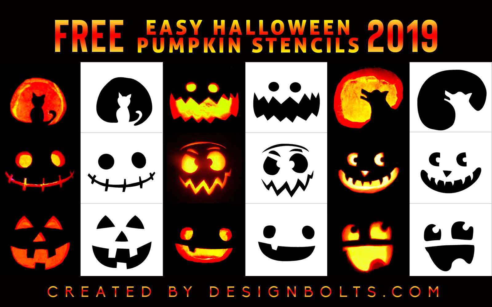 10 Very Easy Halloween Pumpkin Carving Stencils Ideas Patterns For 10 Very Easy Halloween Pumpkin Carving Stencils Ideas Patterns For