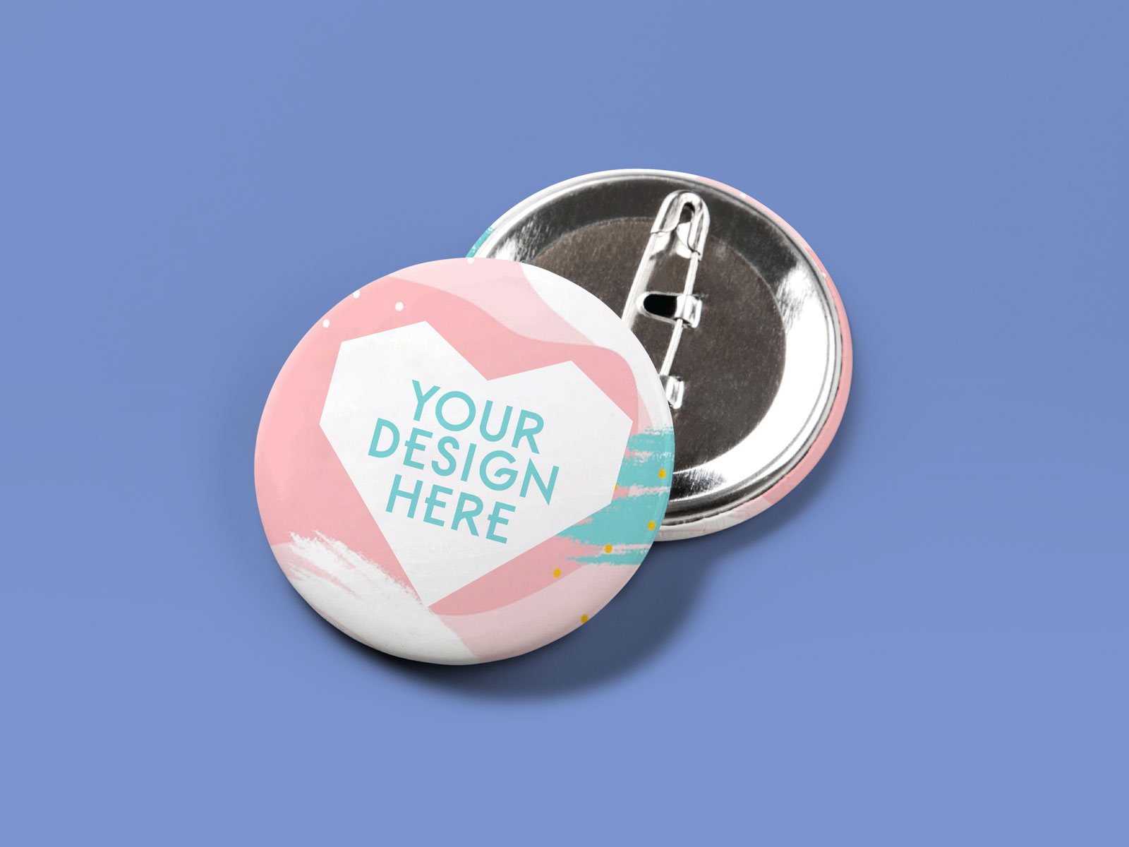 Download Free Realistic Pin Button Badge Mockup PSD | Designbolts