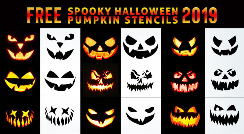 10 Free Spooky Yet Scary Halloween Pumpkin Carving Stencils, Patterns ...