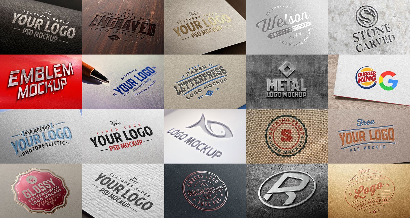 Download 20 Awesome New Free Logo Mockup Presentations For 2020 Branding Projects Designbolts PSD Mockup Templates