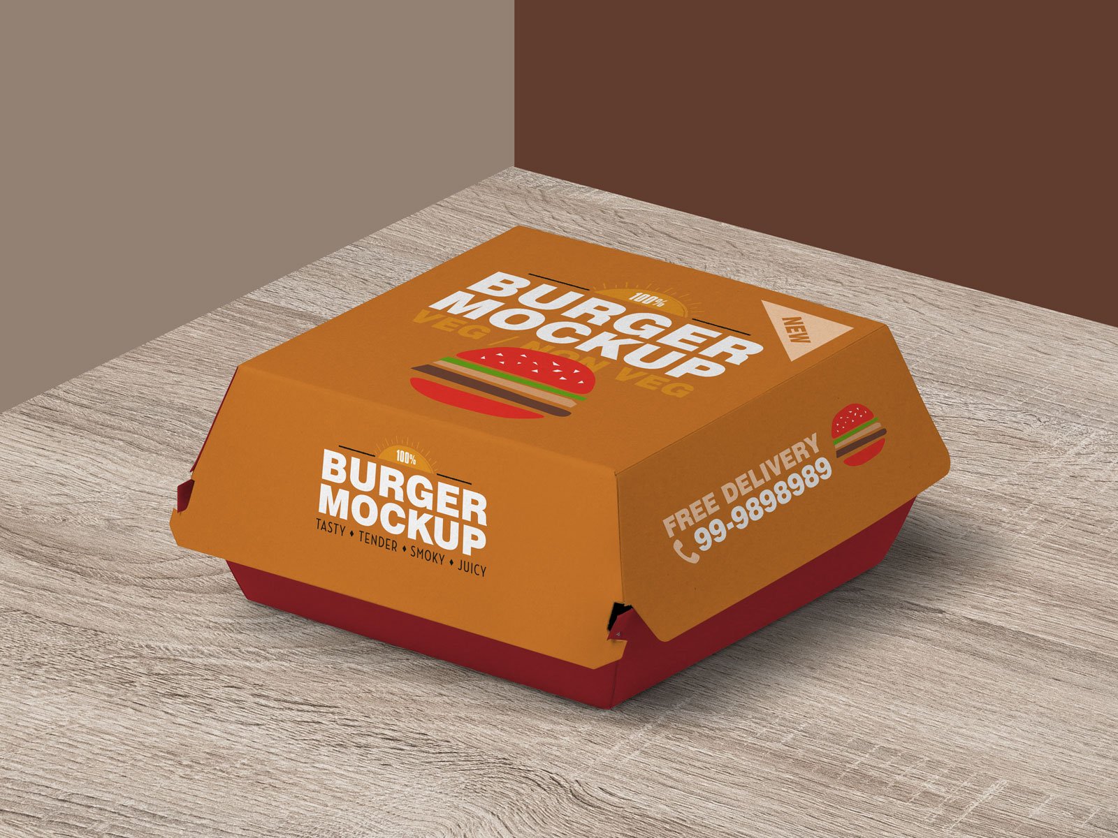 Download Free Burger Packaging Mockup PSD | Designbolts