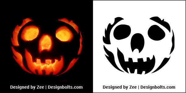 10 Free Scary Halloween Pumpkin Carving Stencils, Printable Patterns ...