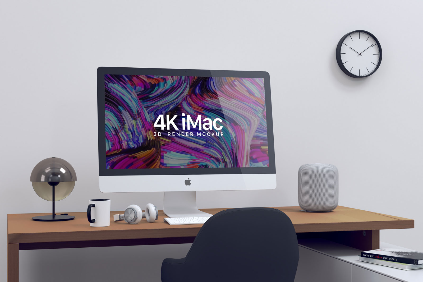 Download Free Retina 4K iMac Screen Website Mockup PSD | Designbolts