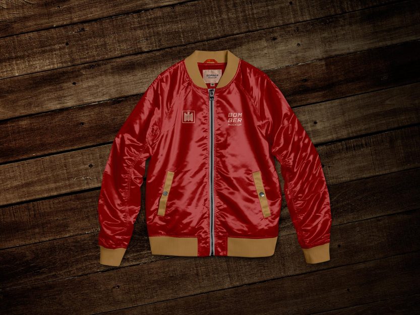 Free Bomber Jacket Mockup PSD | Designbolts