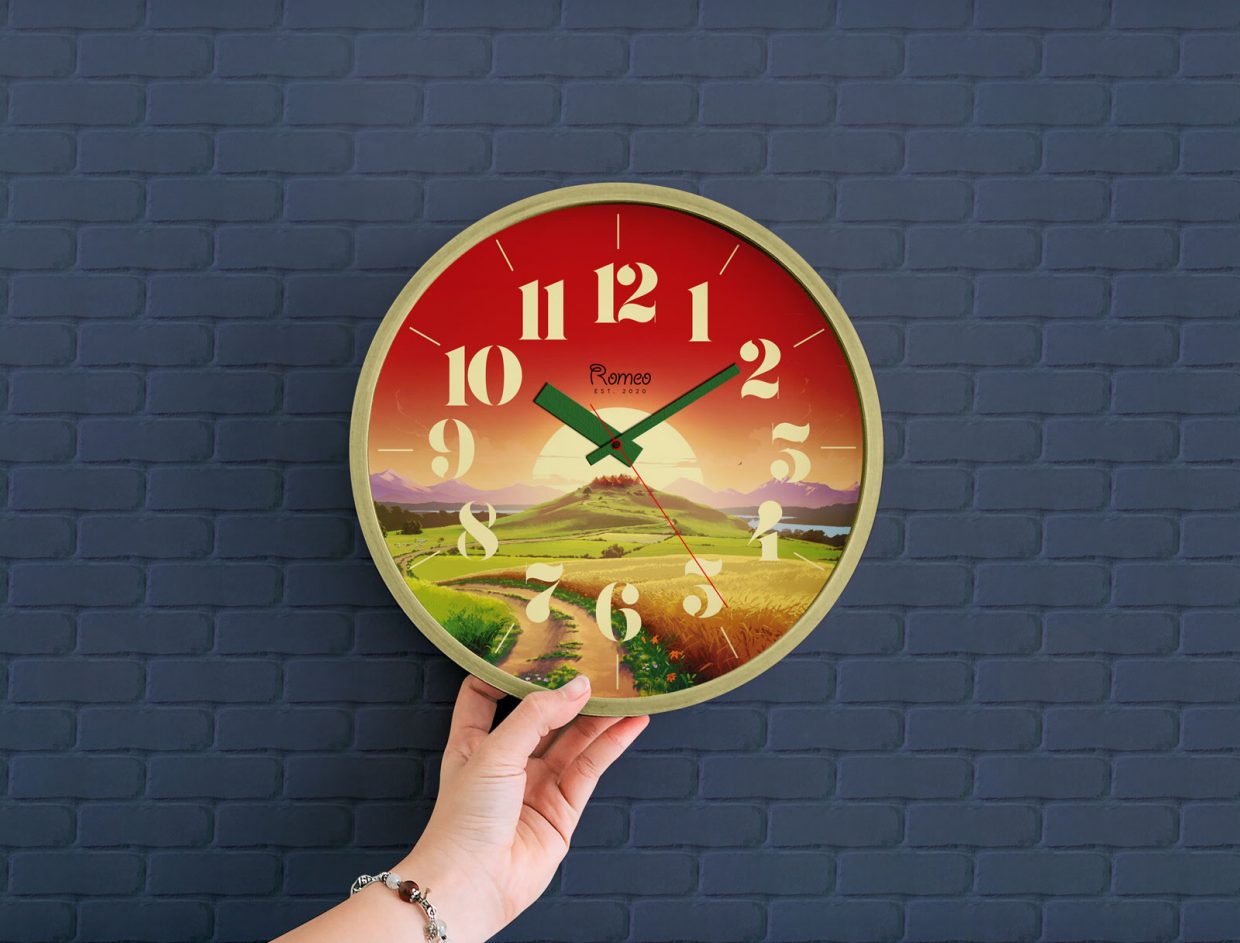 Free Wall Clock Mockup PSD Designbolts