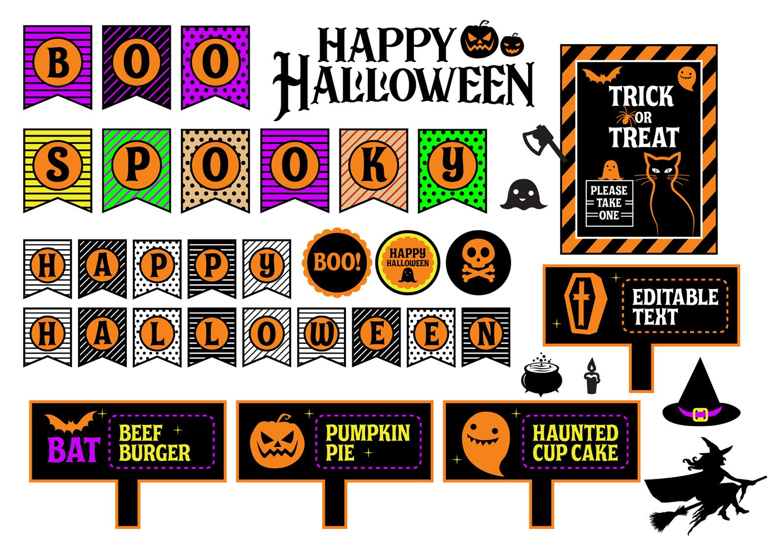 Cute Printable Halloween Decorations