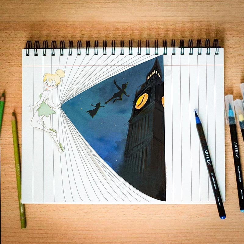Creative-Drawing-with-Notebook-Lines