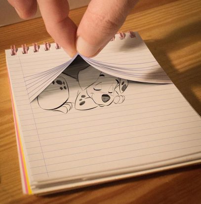 45+ Creative Drawing with Notebook Lines by Luigi Kemo - Designbolts