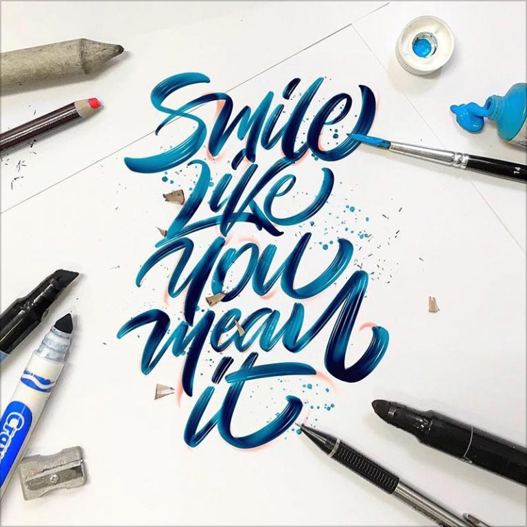 50+ Inspirational Words With Brush Typography Design by Luis Lili