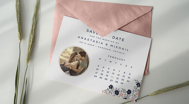 Download Free Save the Date Postcard Design Template & Envelope ...
