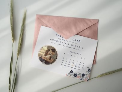 Download Free Save the Date Postcard Design Template & Envelope ...