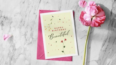 Free-Beautiful-Happy-Birthday-Greeting-Card-Design-&-Envelope-Mockup-PSD