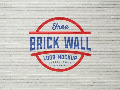 Download Free White & Black Brick Wall Logo Mockup PSD | Designbolts