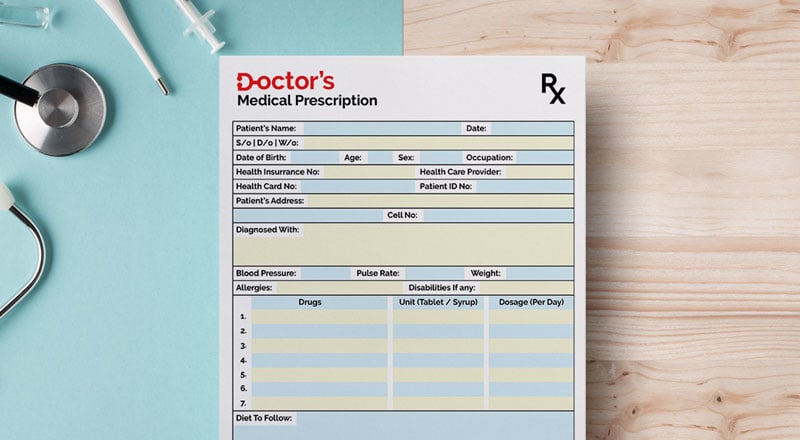 Free Doctor's Medical Prescription Pad Design Template Ai