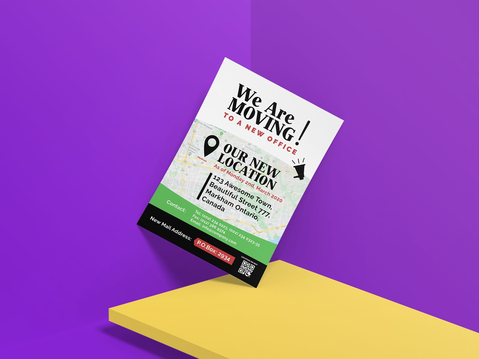 Free Office Moving Announcement Flyer Design Template Ai - Designbolts Intended For Free Moving House Cards Templates