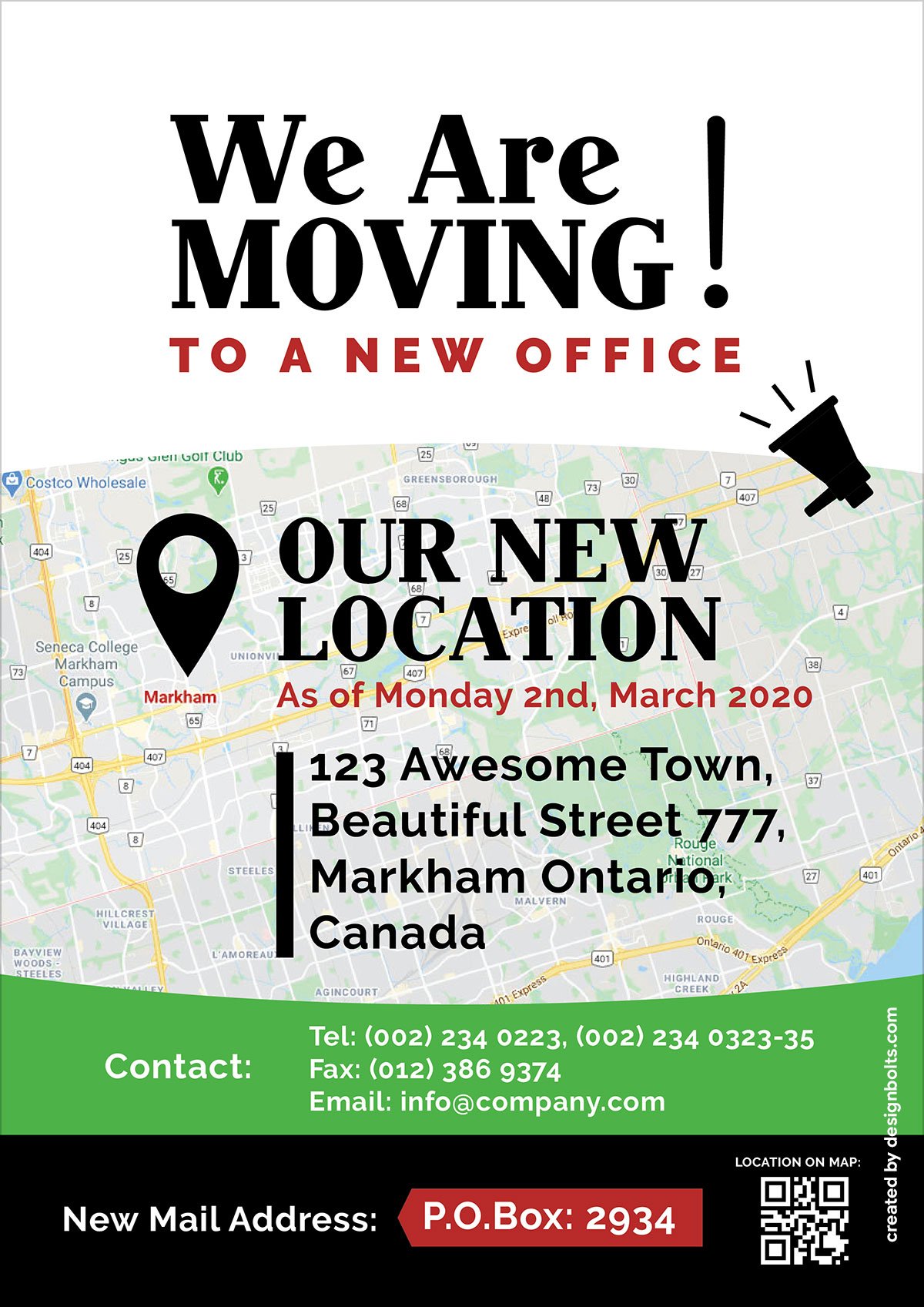 Free Office Moving Announcement Flyer Design Template Ai - Designbolts Intended For Moving Flyer Template