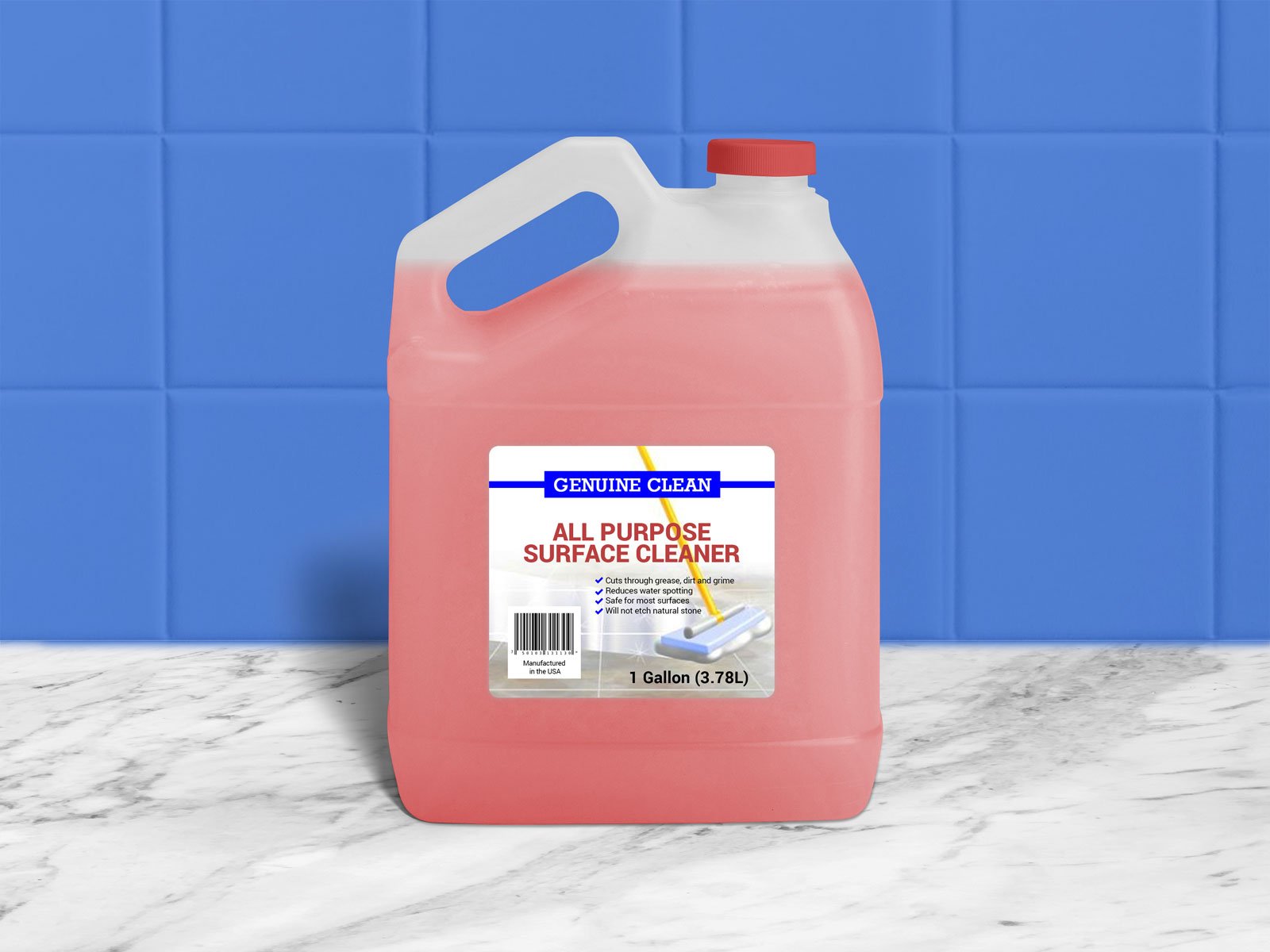 Free 1 Gallon HDPE Plastic Liquid Bottle Mockup PSD | Designbolts