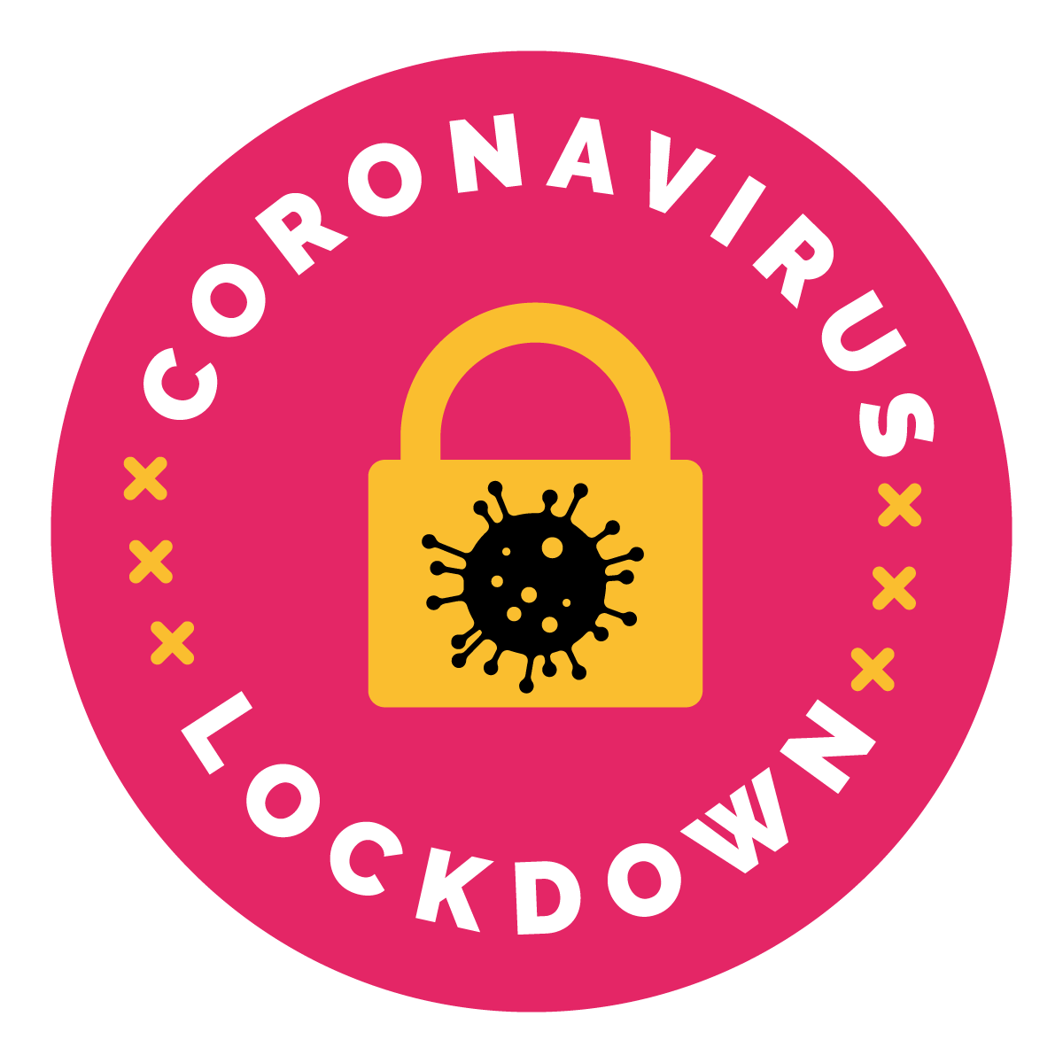 Coronavirus Lockdown Sign, Symbol, Badge, Icon & Sticker Printable Free Vector