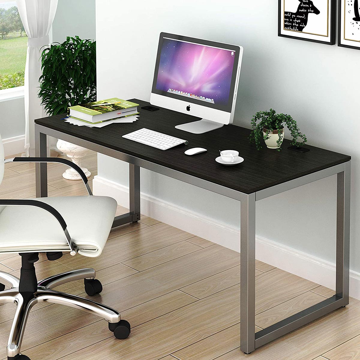 Minimalist Best Desks For Home Office Budget with Dual Monitor