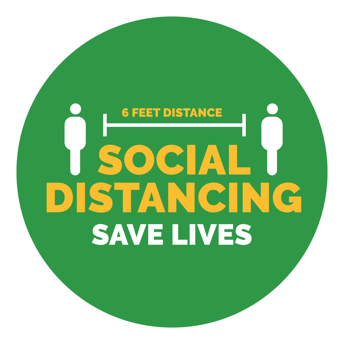 Social Distancing Save Lives Sign, Symbol, Badge, Icon & Sticker Printable Free Vector