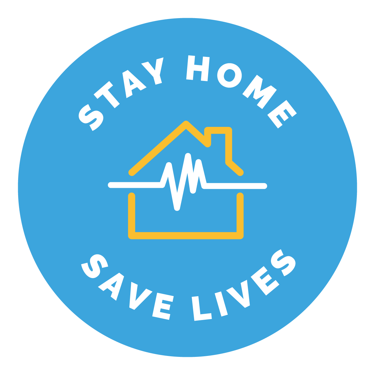Stay Home Save Lives Sign, Symbol, Badge, Icon & Sticker Printable Free Vector