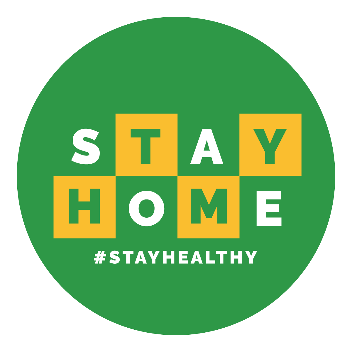 Stay Home Stay Healthy Sign, Symbol, Badge, Icon & Sticker Printable Free Vector