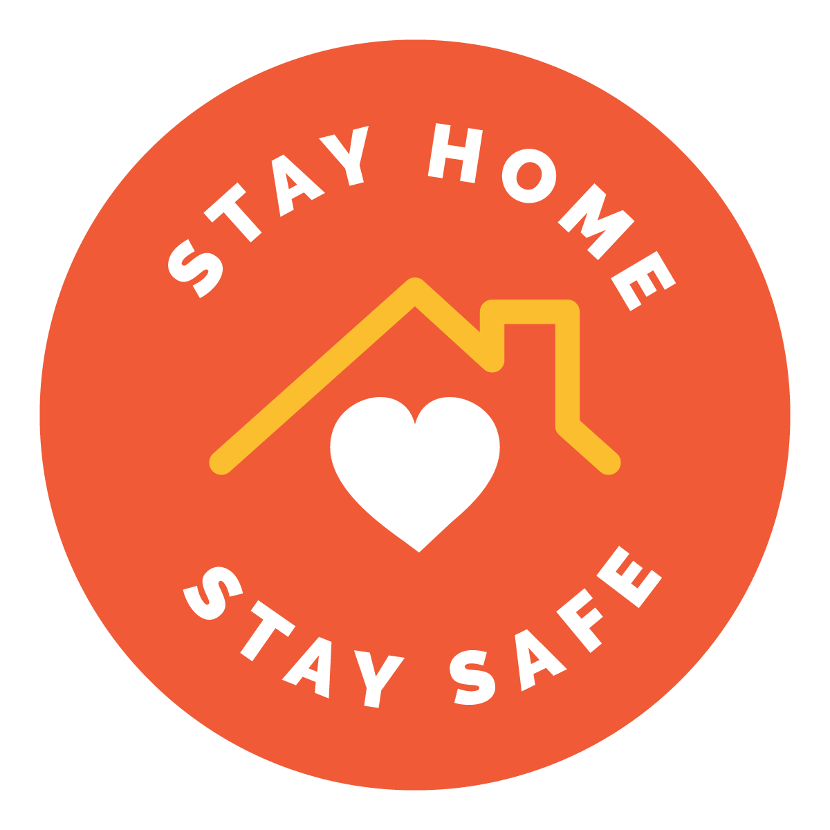 Stay Home Stay Safe Sign, Symbol, Badge, Icon & Sticker Printable Free Vector