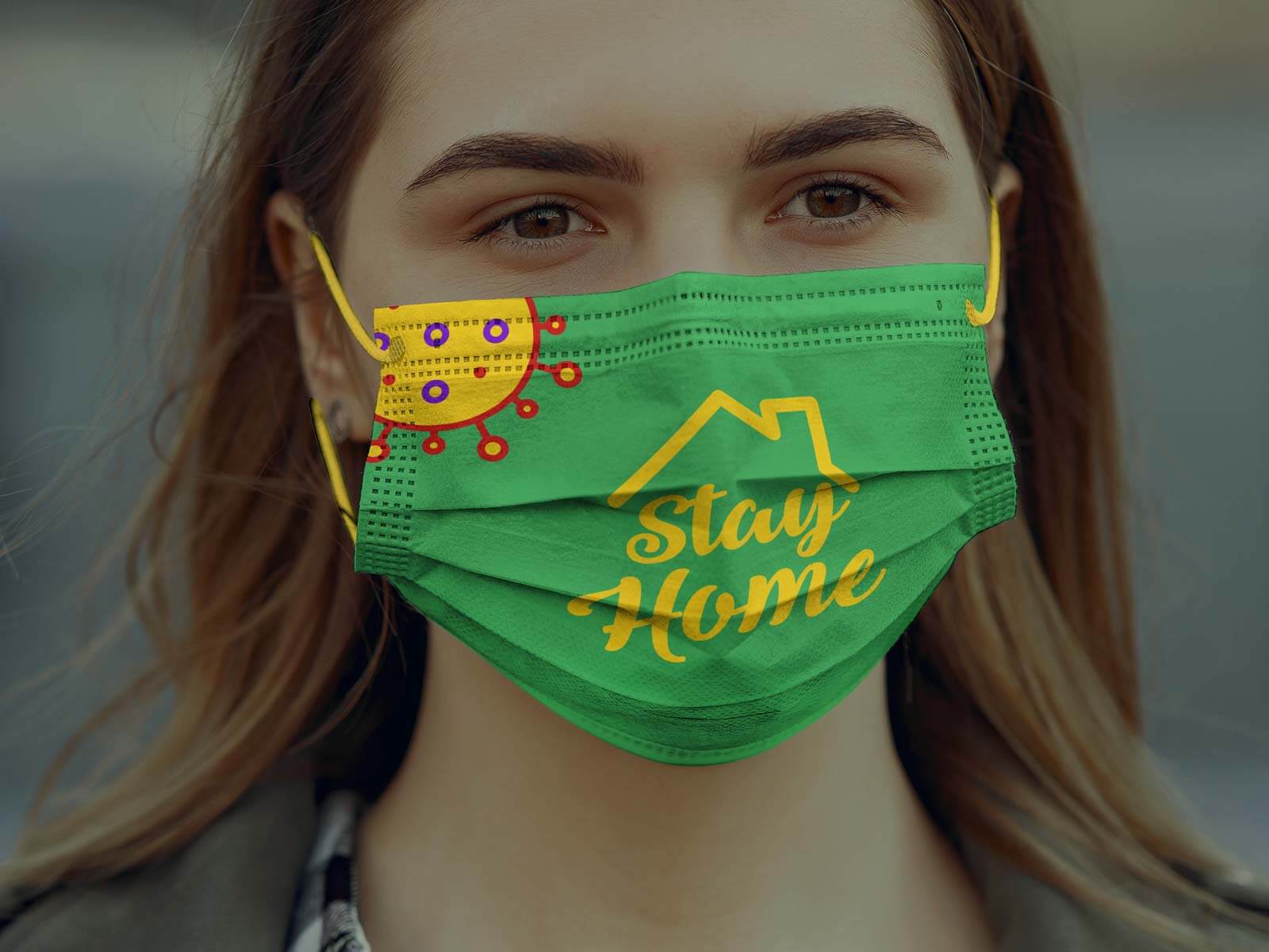 Download Free Coronavirus Surgical / Medical Face Mask Mockup PSD | Designbolts