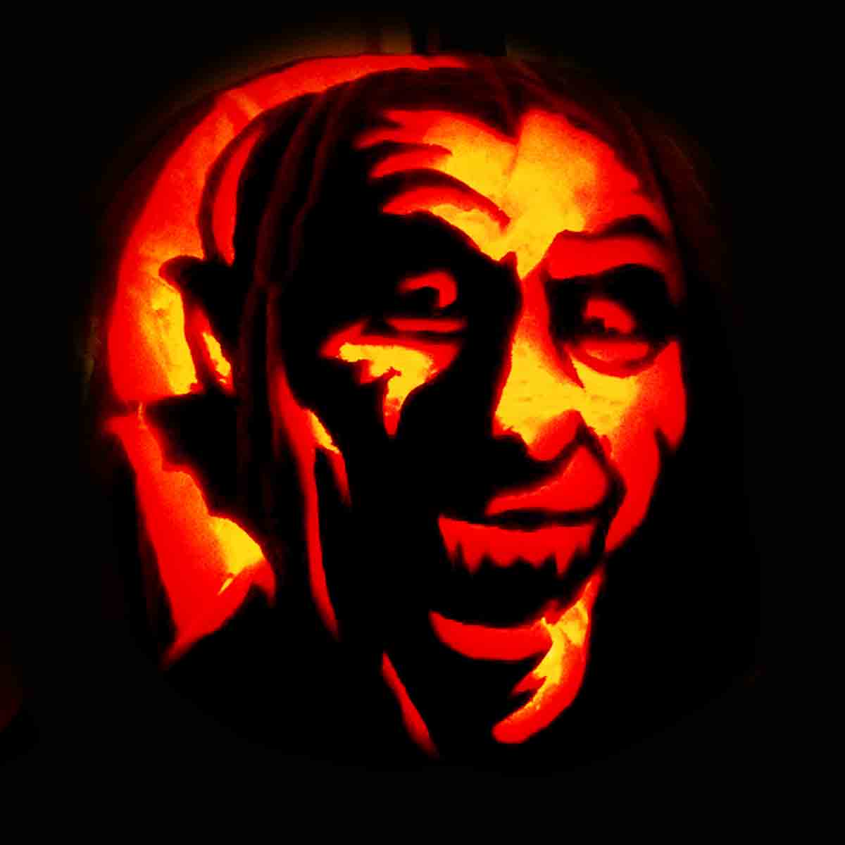Dracula Pumpkin Stencils Dracula Pumpkin Stencils