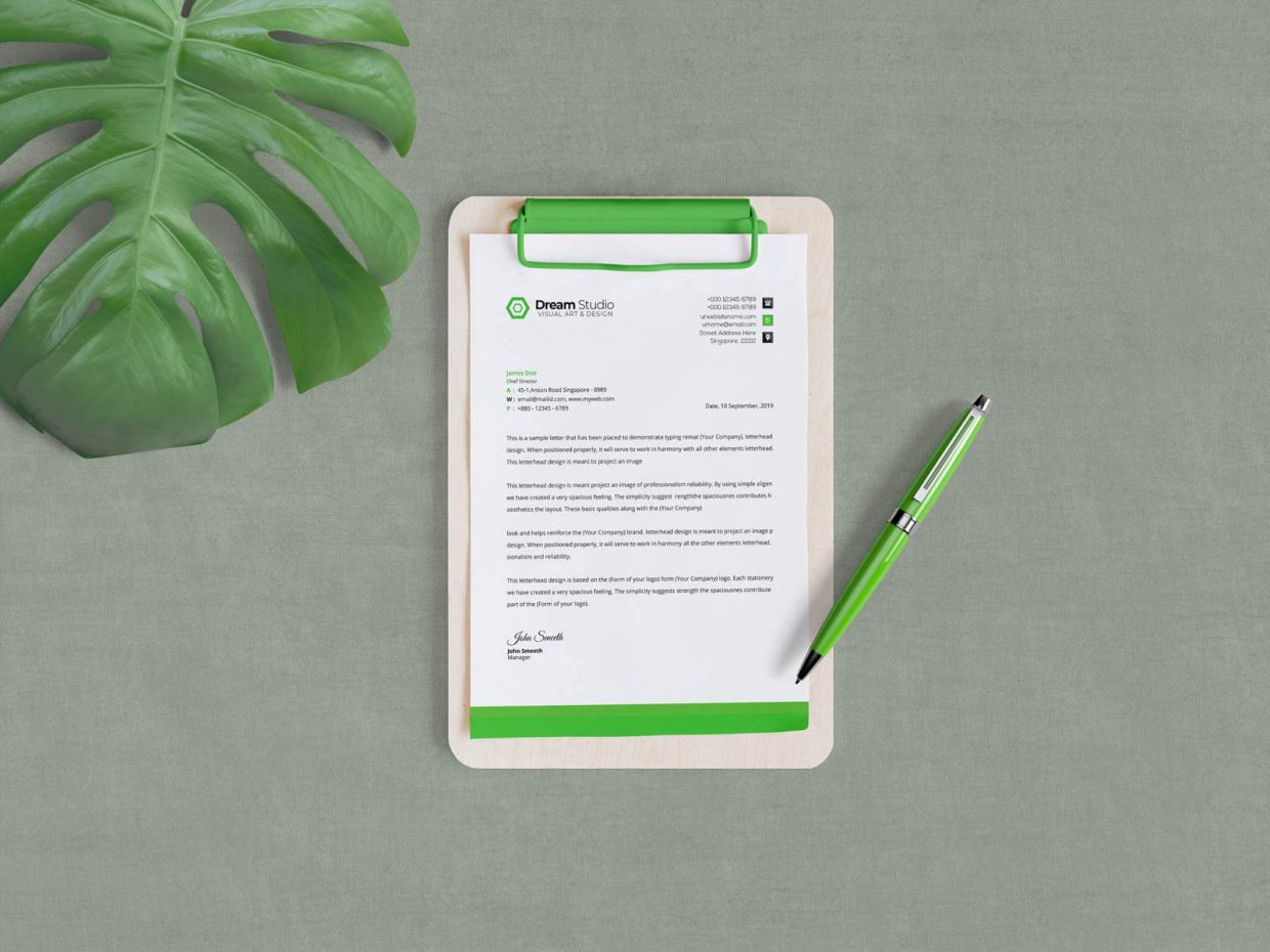 Free A4 Size Clipboard Mockup PSD for Official Documents Designbolts