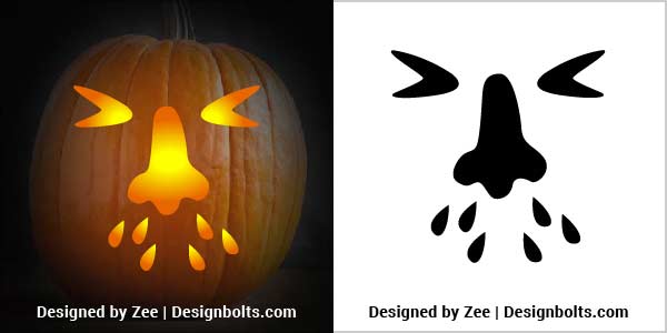 10 Free Scary & Funny Coronavirus Halloween Pumpkin Carving Stencils 2020 - Designbolts