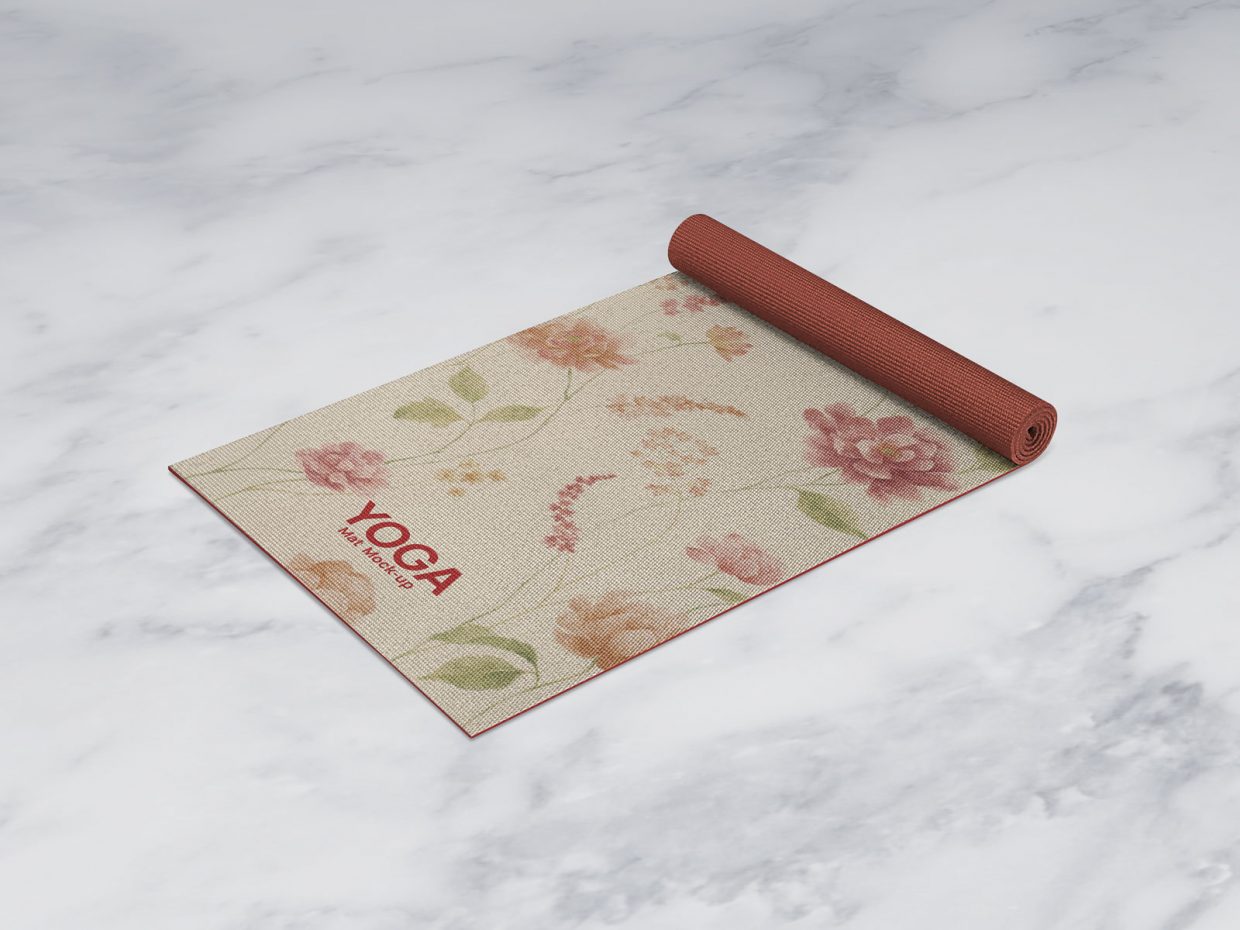 Free Yoga Mat Mockup PSD - Designbolts