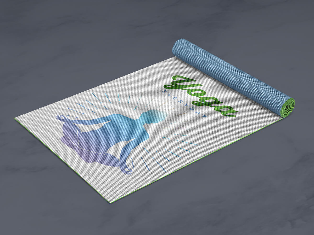 Free Yoga Mat Mockup PSD Designbolts