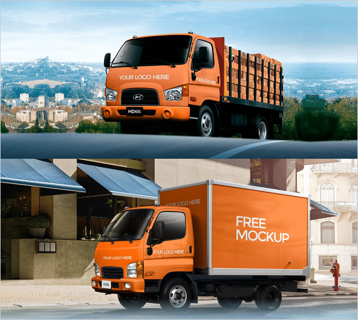 19 Truck Mockup Psd Free Download Packaging