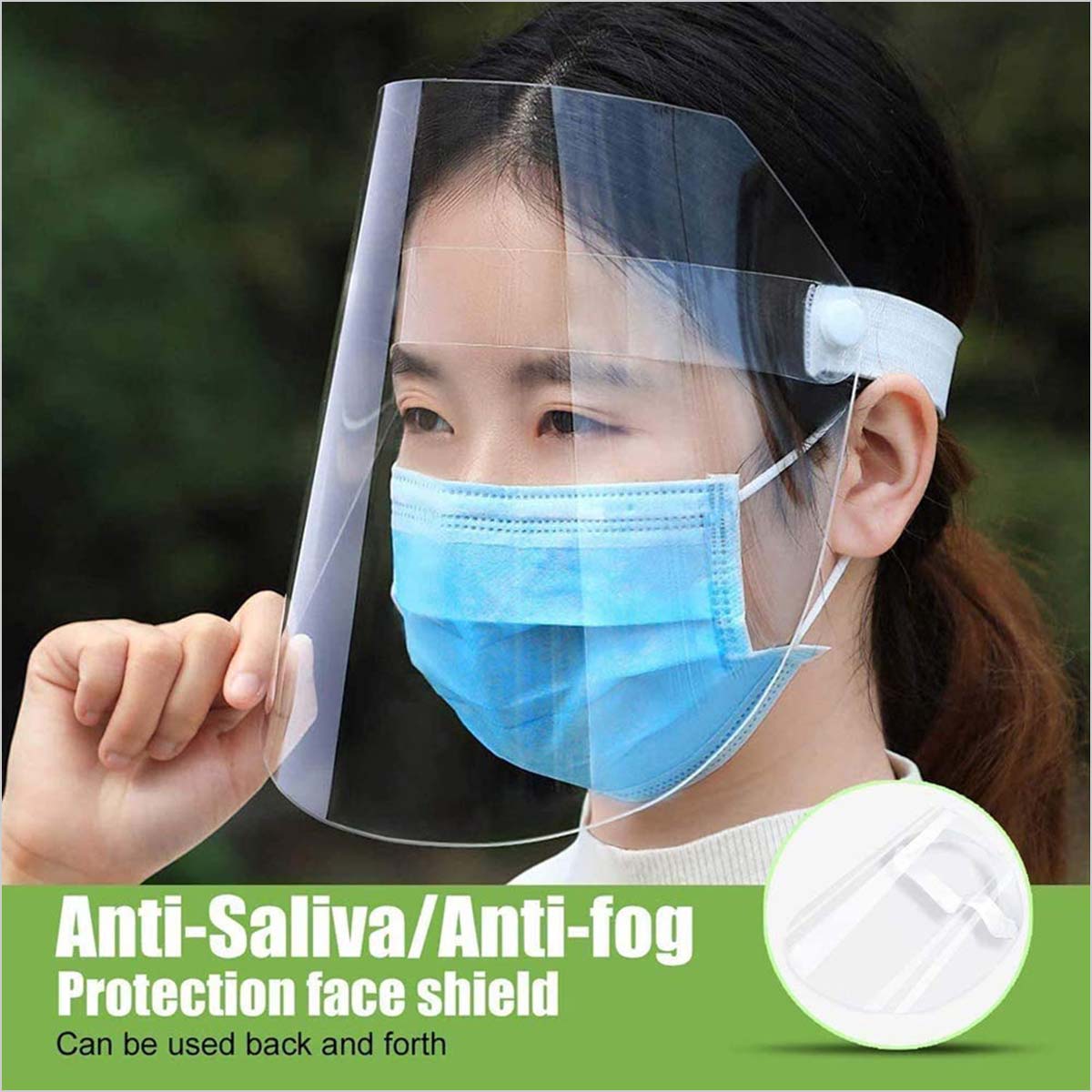 Safe Anti-fog Full Face Shield With Clear Face Transparent Work Industry Dental 