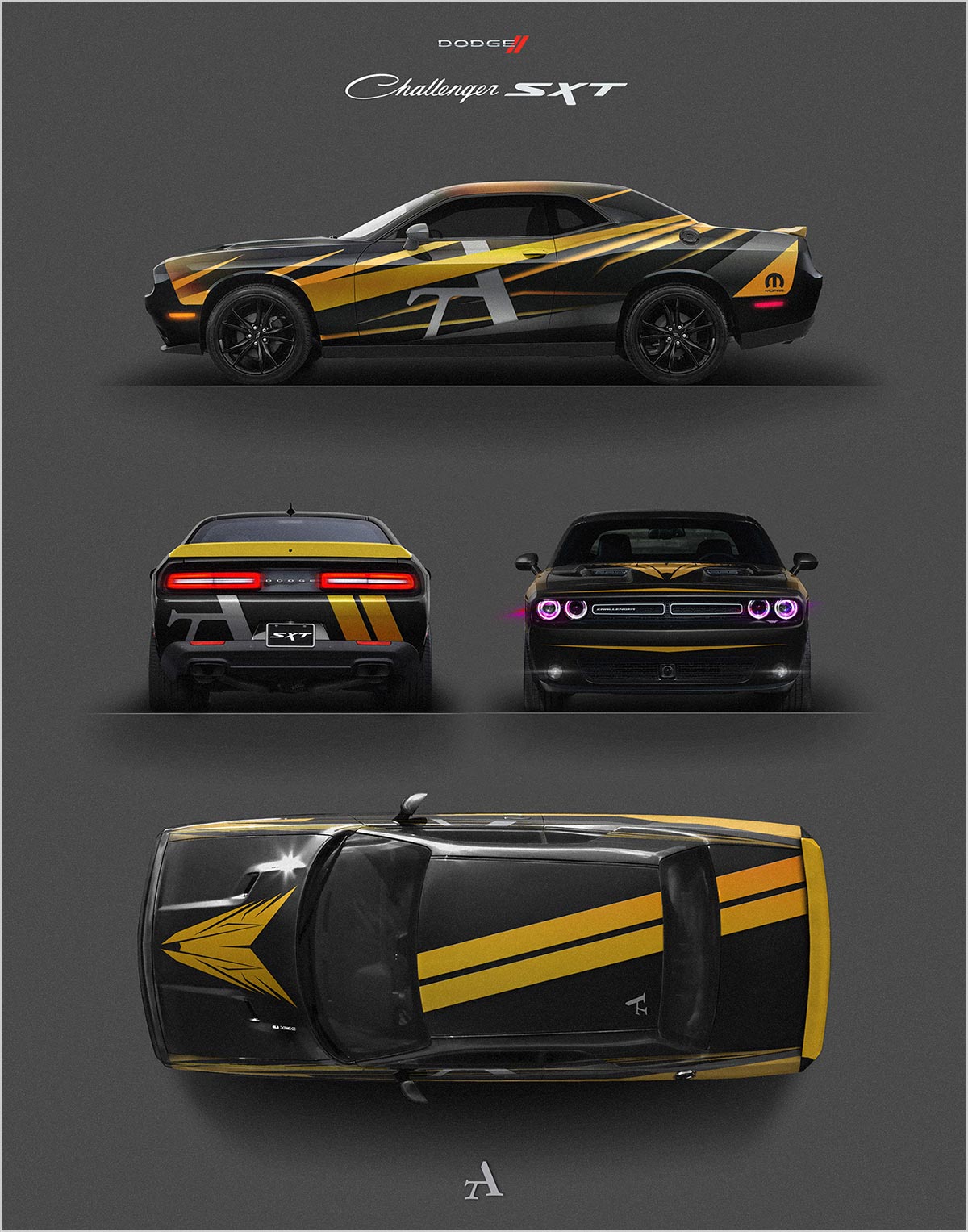 Free-Mockup-Dodge-Challenger-2018-Car-Wrap-Template