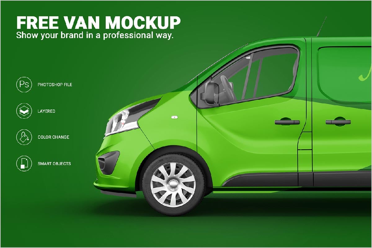 Download 40 Free Car, Van & Bus Mockup PSD Files For Vehicle ...