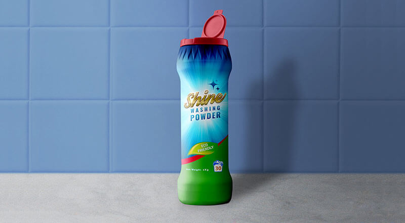 Download Free Dishwashing Powder Plastic Bottle Mockup PSD | Designbolts