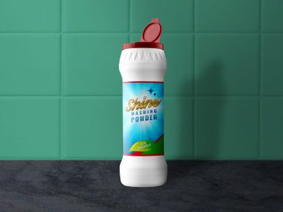 Download Free Dishwashing Powder Plastic Bottle Mockup PSD ...