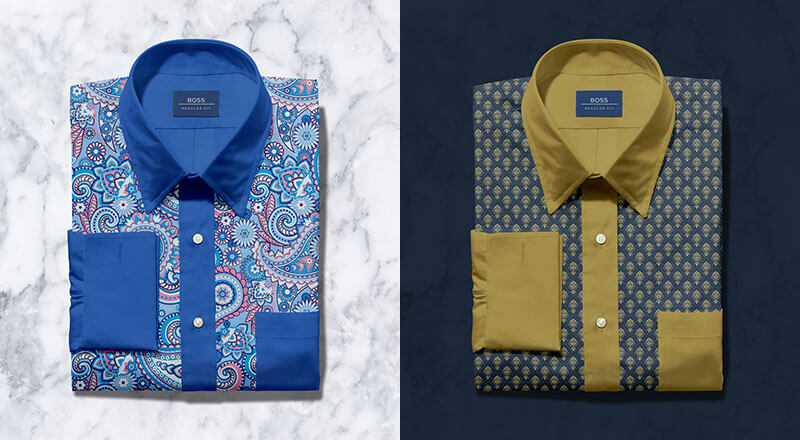Download Free Folded Dress Shirt with Label Mockup PSD | Designbolts