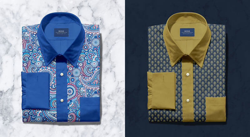 Free Folded Dress Shirt with Label Mockup PSD | Designbolts