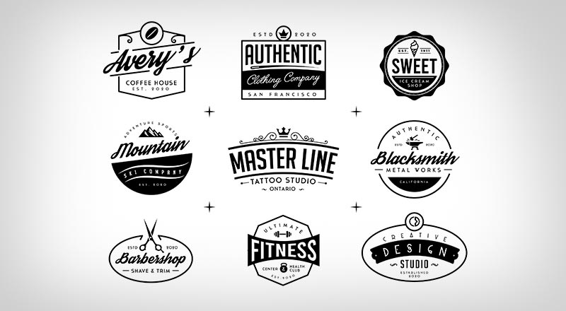 Free Professional Editable Logo Templates With Fonts In Vector Ai