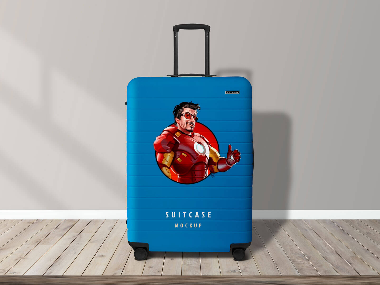 Free Travel Luggage Suitcase Mockup PSD Designbolts