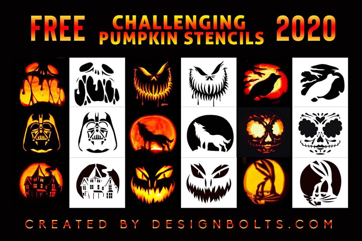 Free Printable Difficult Pumpkin Stencils