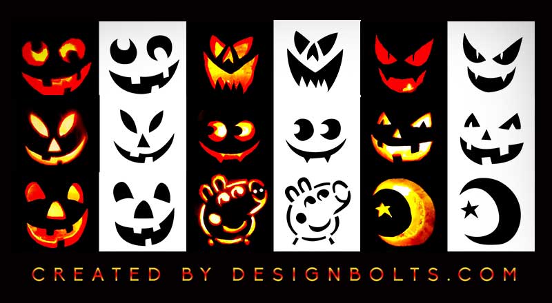 10 Free Easy Halloween Pumpkin Carving Stencils, Templates & Ideas 2020 for Kids - Designbolts 10-free-easy-halloween-pumpkin-carving-stencils-templates-ideas-2020-for-kids-designbolts