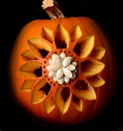 25+ Beautiful Floral Pumpkin Carving Ideas 2020 - Designbolts