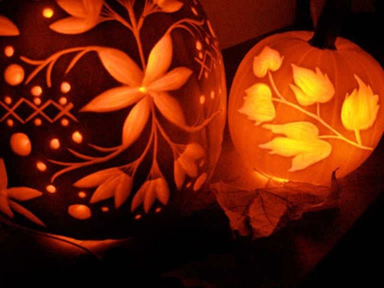 25+ Beautiful Floral Pumpkin Carving Ideas 2020 - Designbolts