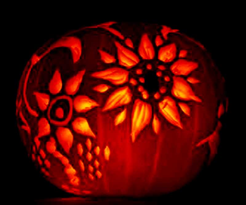 25+ Beautiful Floral Pumpkin Carving Ideas 2020 | Designbolts